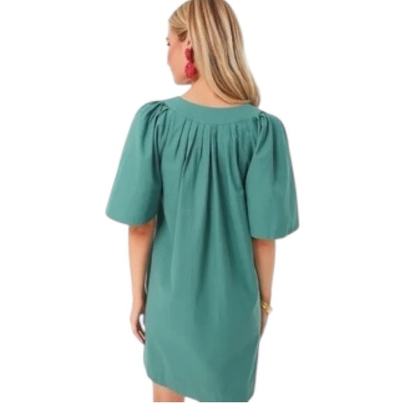 Tuckernuck Pomander Place Finley Flutter Sleeve Dress Celadon Green Size Medium - Picture 5 of 8